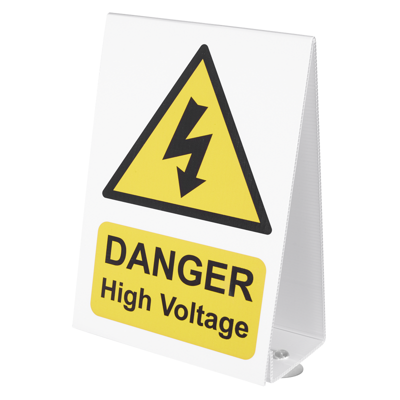 Sealey High Voltage Vehicle Warning Sign HVS1 200x310mm