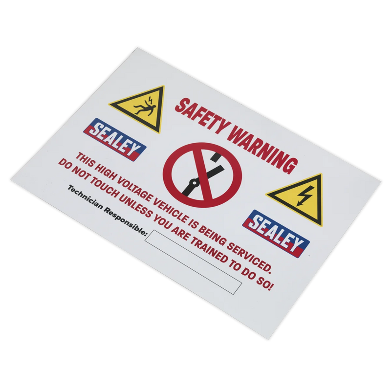 Sealey Hybrid Vehicle Warning Sign 295x210mm