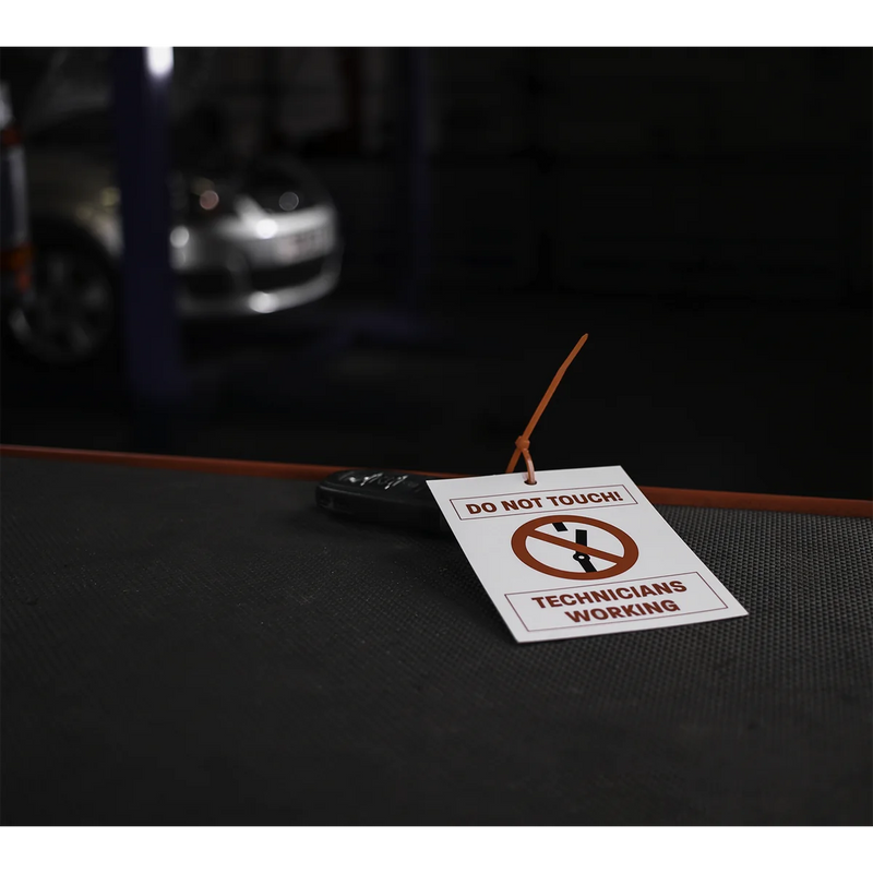 Sealey Hybrid/Electric Vehicle Keyring Warning Tag 80x110mm