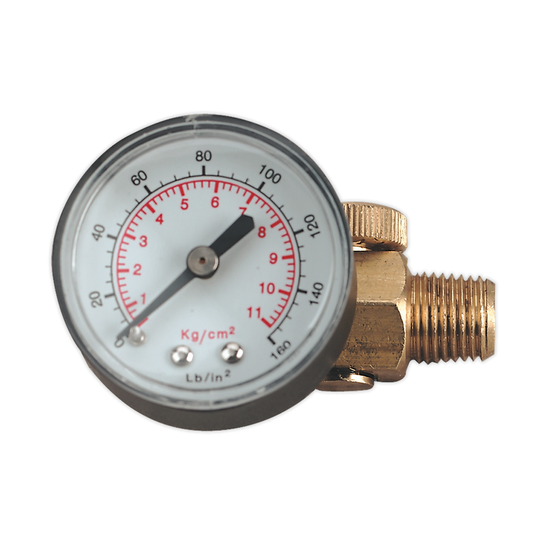 Sealey On-Gun Pressure Regulator/Gauge ILF/RG 160psi