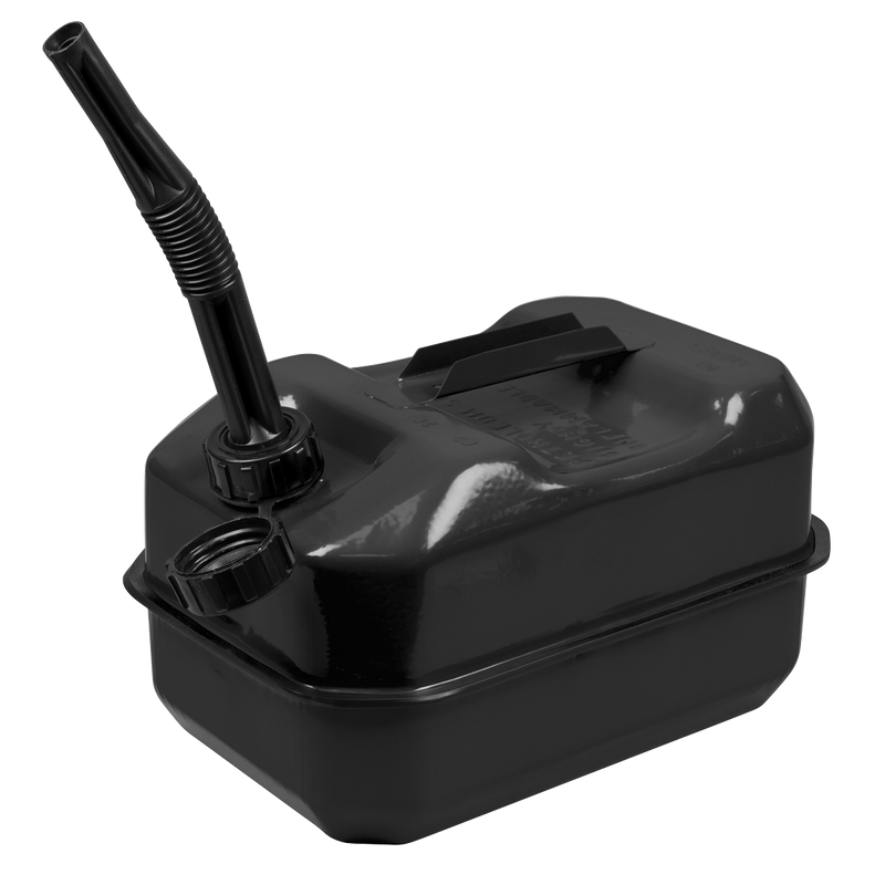 Sealey 10L Jerry Can Black Steel Fuel Container