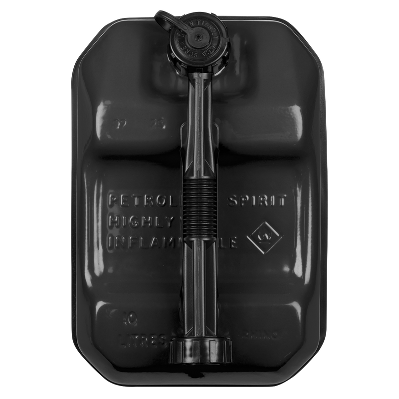 Sealey 10L Jerry Can Black Steel Fuel Container