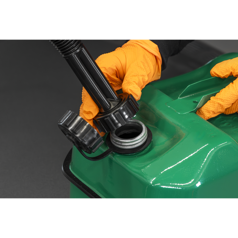 Sealey Jerry Can 10L Green Steel Fuel Container JC10RG