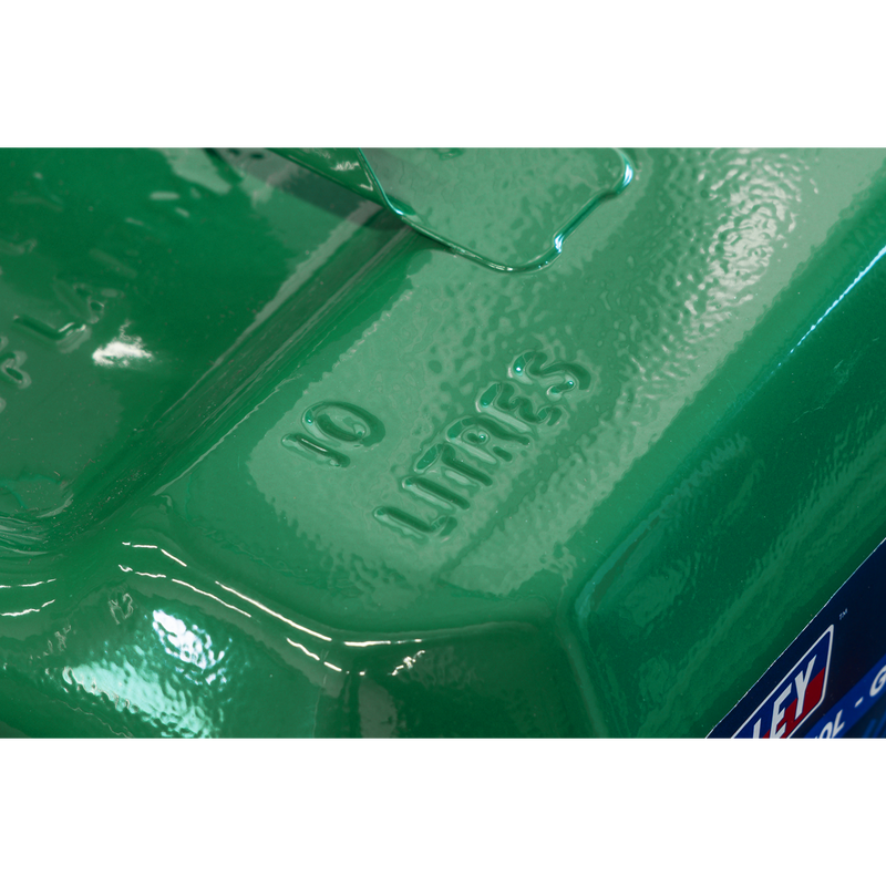 Sealey Jerry Can 10L Green Steel Fuel Container JC10RG