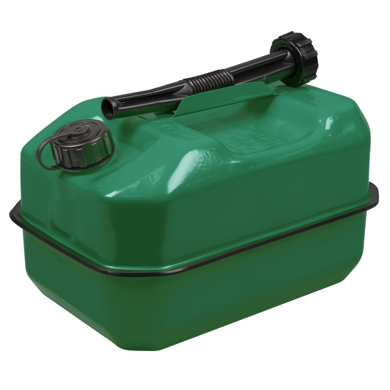 Sealey Jerry Can 10L Green Steel Fuel Container JC10RG