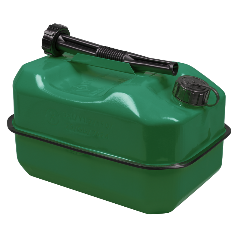 Sealey Jerry Can 10L Green Steel Fuel Container JC10RG
