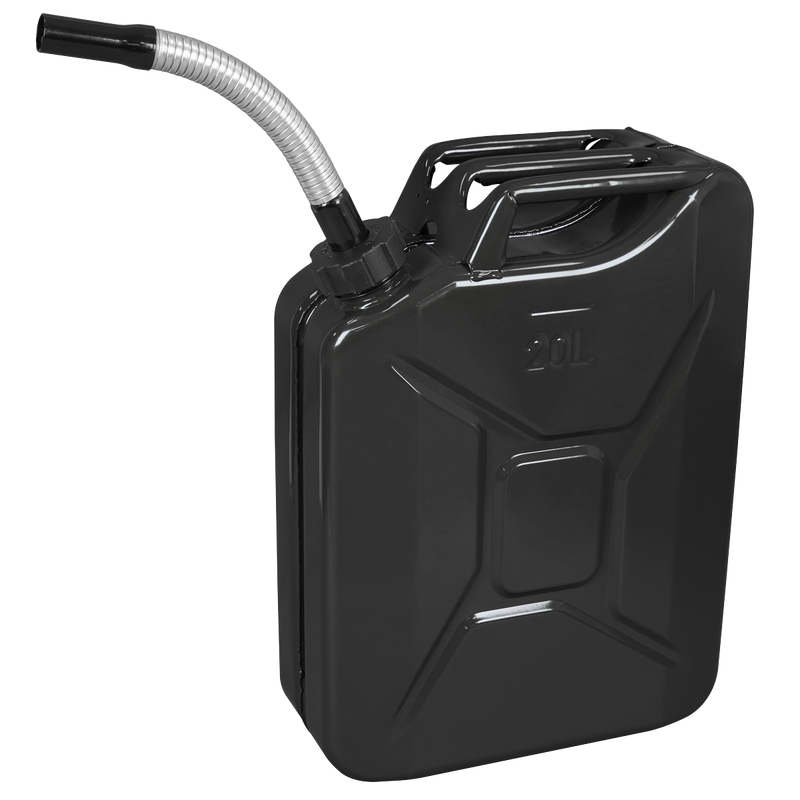 Sealey Screw Cap Metal Jerry Can 20L Black