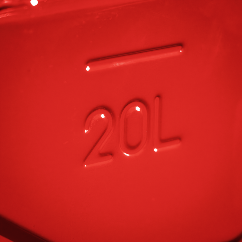 Sealey Screw Cap Metal Jerry Can 20L Red
