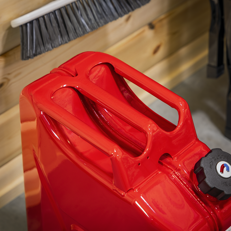 Sealey Screw Cap Metal Jerry Can 20L Red