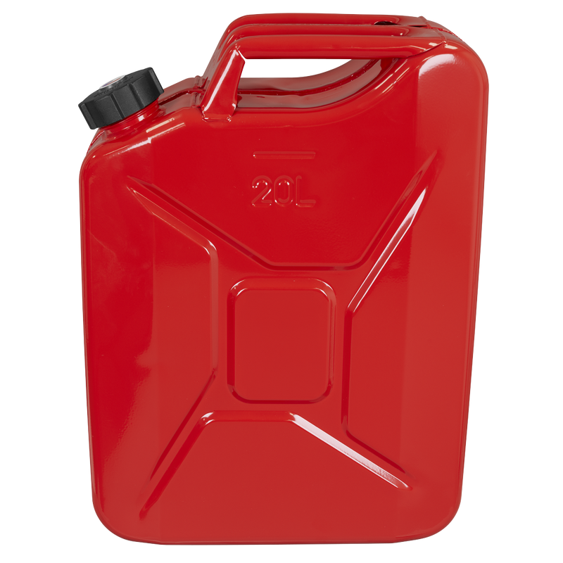 Sealey Screw Cap Metal Jerry Can 20L Red