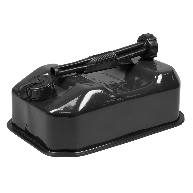 Sealey Jerry Can 5L Black Steel Fuel Container JC5RB