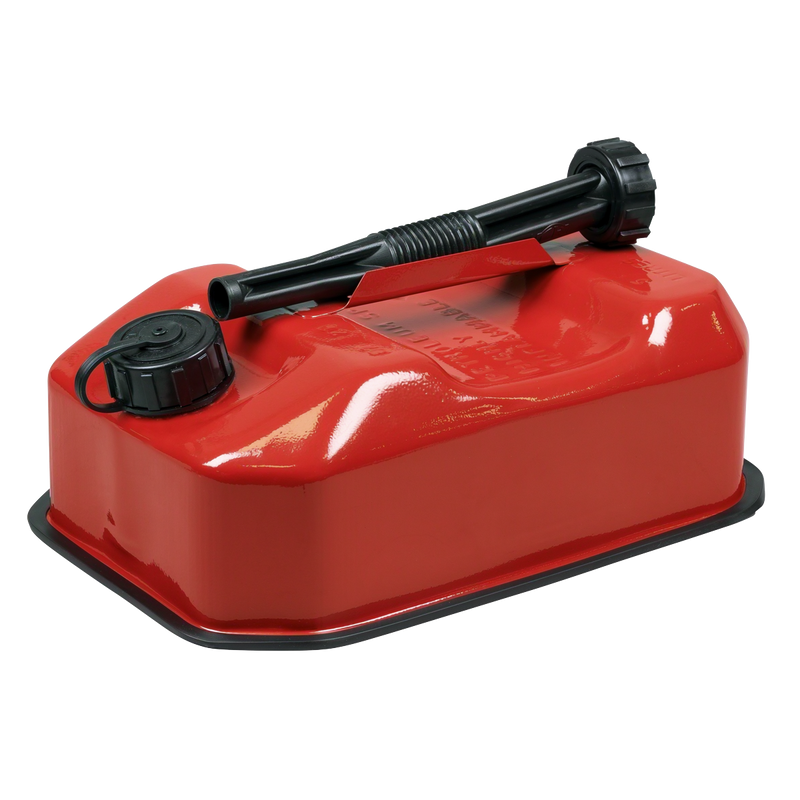 Sealey Jerry Can 5L - Red Heavy-Duty Fuel Container