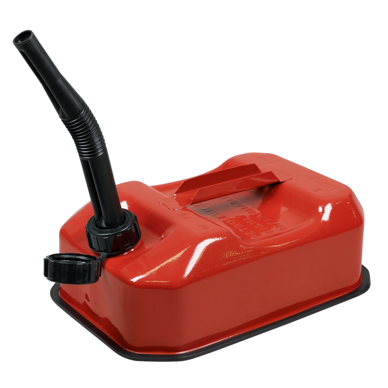 Sealey Jerry Can 5L - Red Heavy-Duty Fuel Container