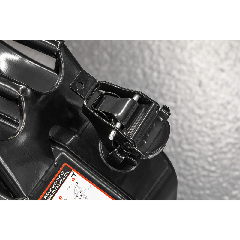 Sealey Siegen Jerry Can 20L Black Steel Fuel Container