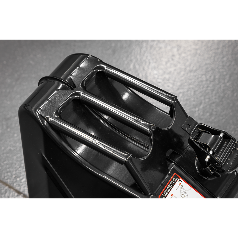 Sealey Siegen Jerry Can 20L Black Steel Fuel Container
