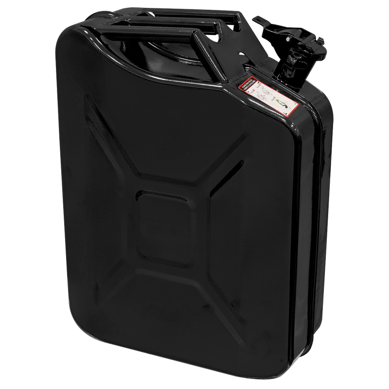 Sealey Siegen Jerry Can 20L Black Steel Fuel Container