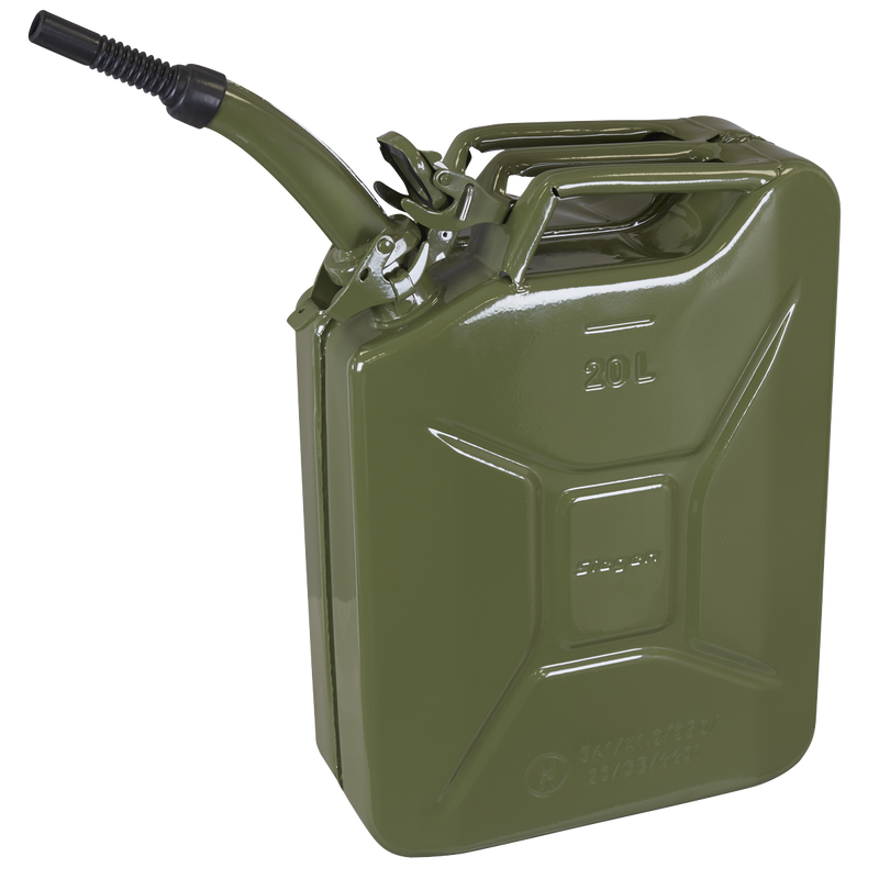 Sealey Siegen Jerry Can 20L Green Fuel Storage Container