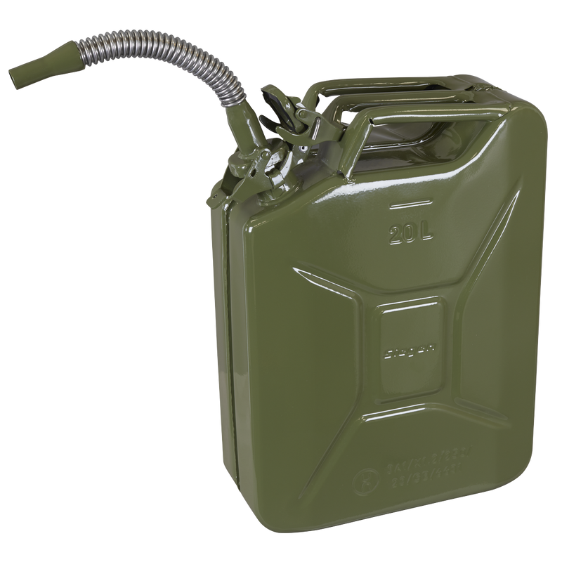 Sealey Siegen Jerry Can 20L Green Fuel Storage Container