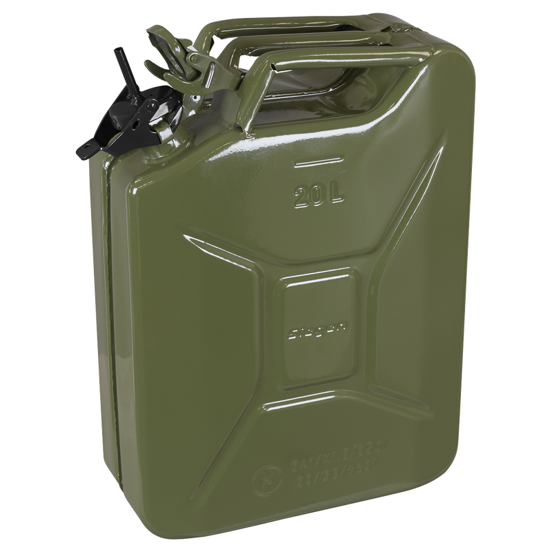 Sealey Siegen Jerry Can 20L Green Fuel Storage Container