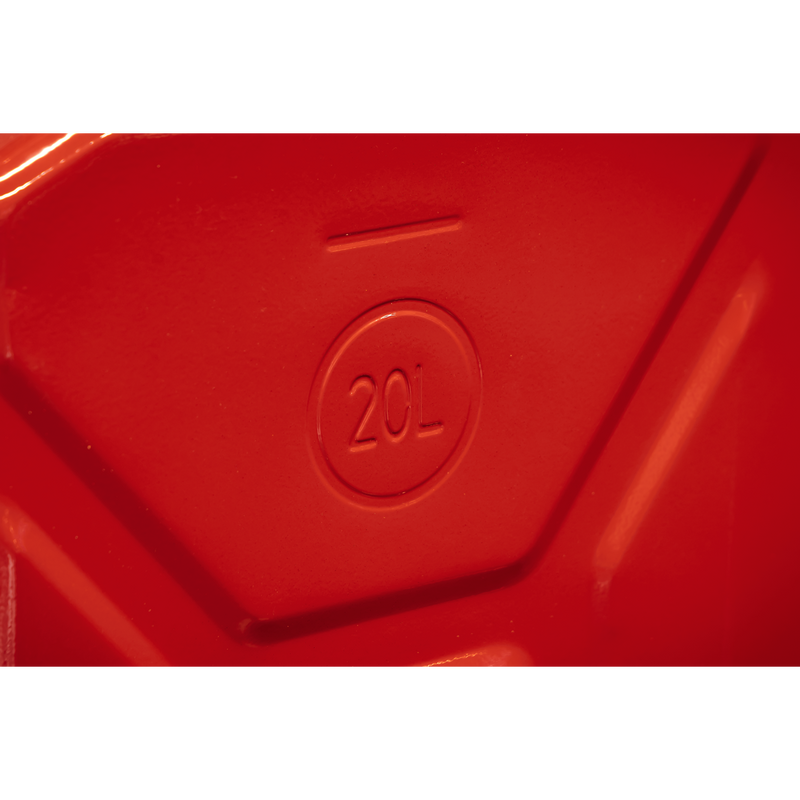Sealey Jerry Can 20L Red Steel Fuel Container