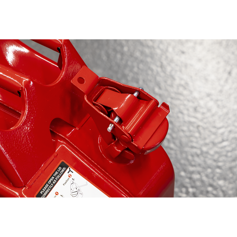 Sealey Jerry Can 20L Red Steel Fuel Container
