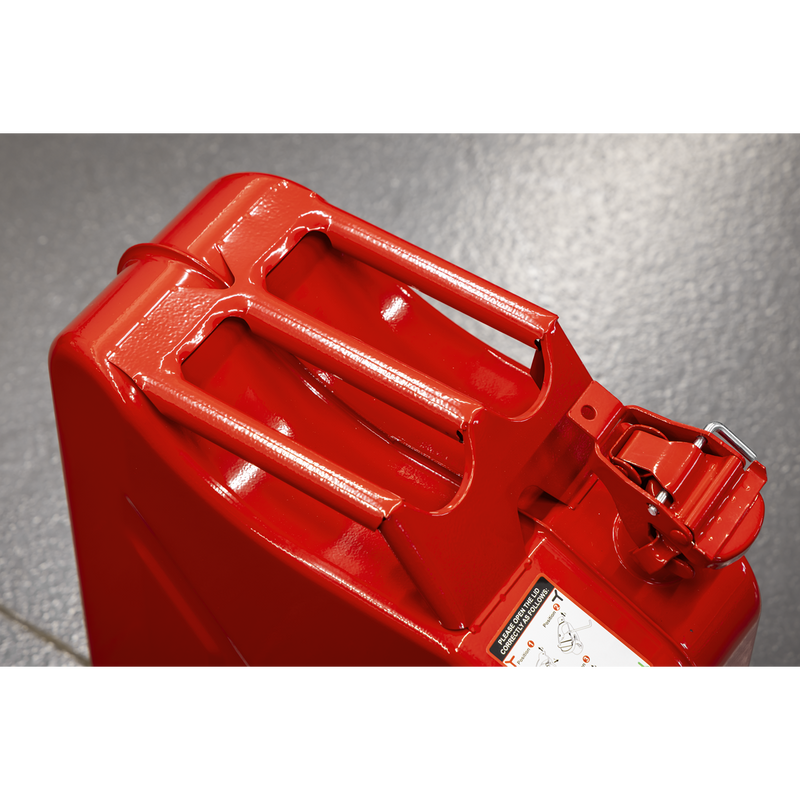 Sealey Jerry Can 20L Red Steel Fuel Container