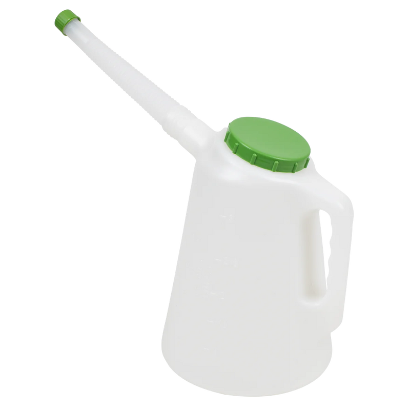 Sealey Oil Container 3L with Green Lid & Flexible Spout