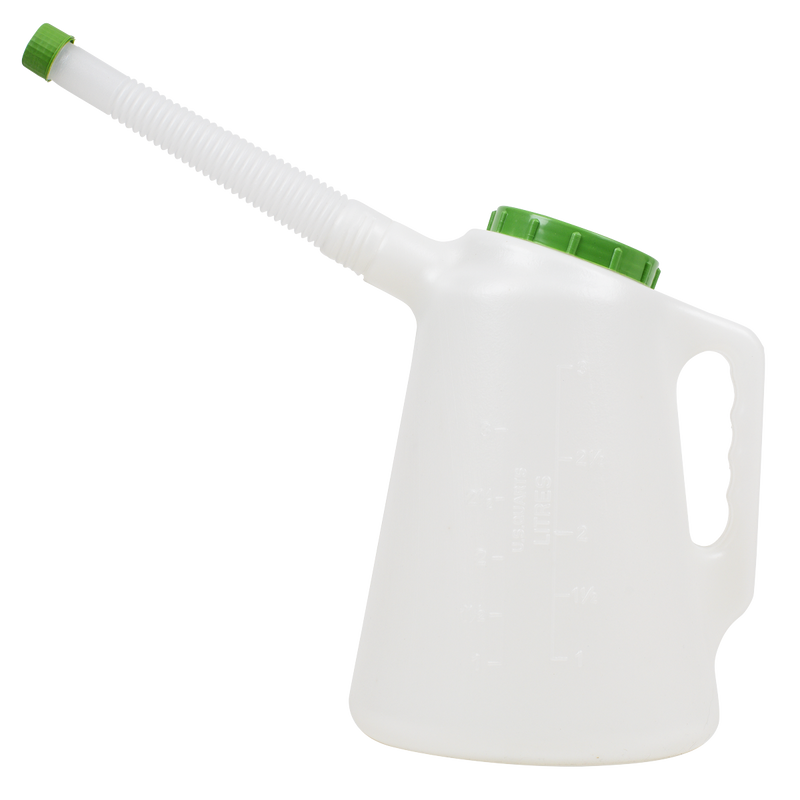 Sealey Oil Container 3L with Green Lid & Flexible Spout