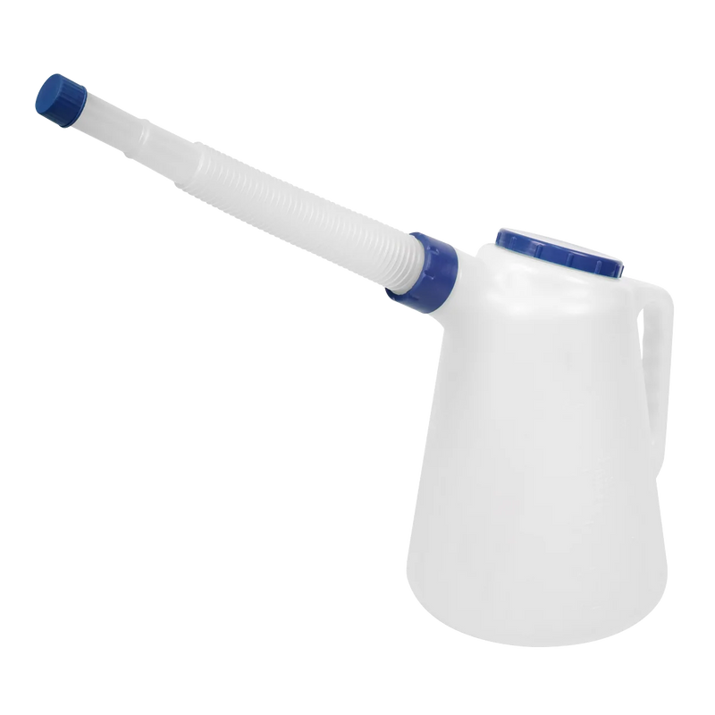 Sealey Oil Container 5L with Flexible Spout - Blue Lid