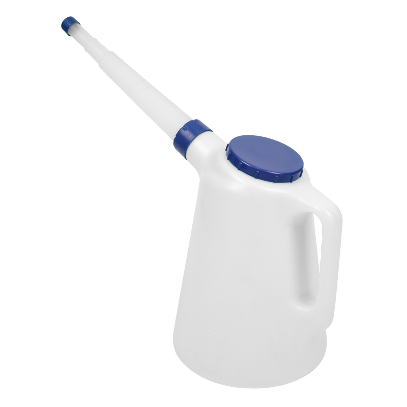 Sealey Oil Container 5L with Flexible Spout - Blue Lid