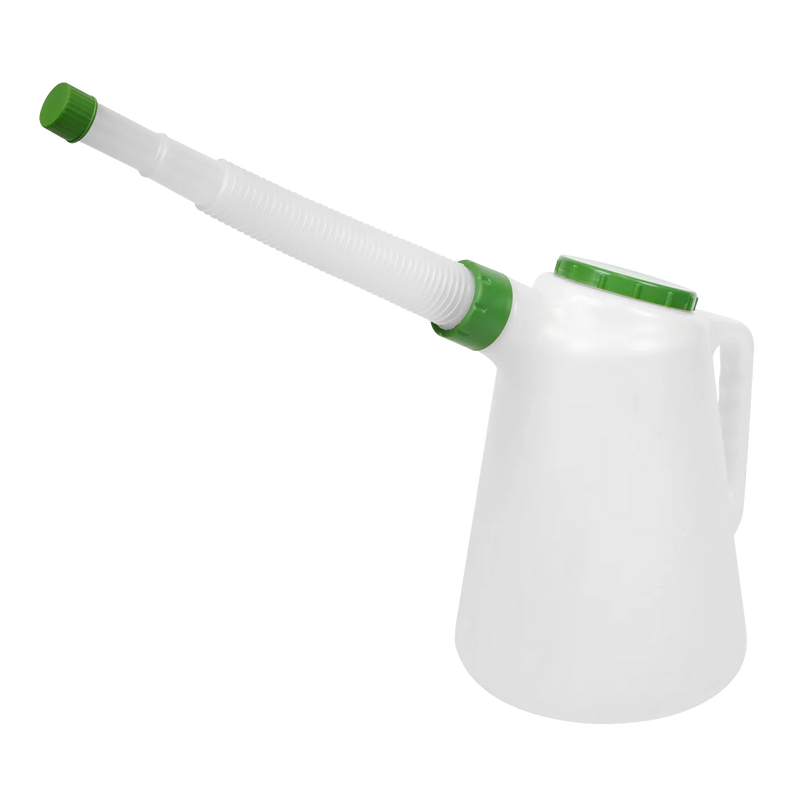 Sealey Oil Container 5L with Flexible Spout - Green Lid