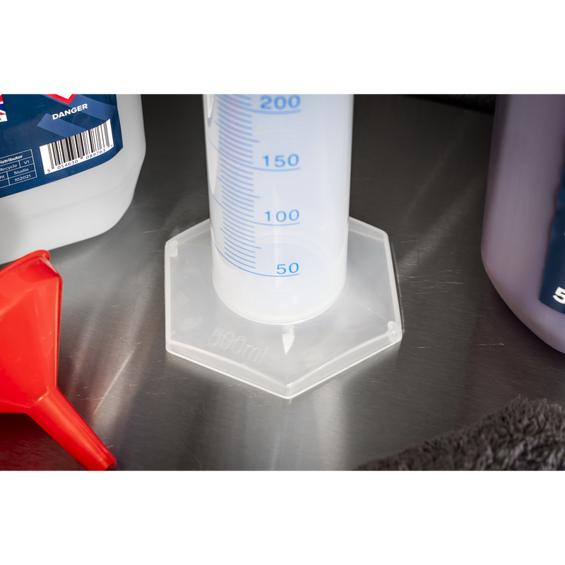 Sealey Measuring Cylinder 500ml Durable Polypropylene