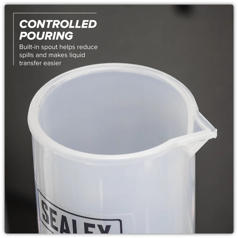 Sealey Measuring Cylinder 500ml Durable Polypropylene