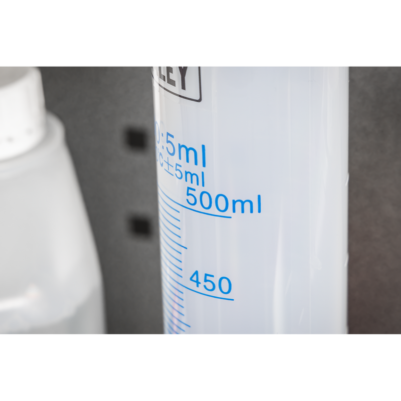 Sealey Measuring Cylinder 500ml Durable Polypropylene