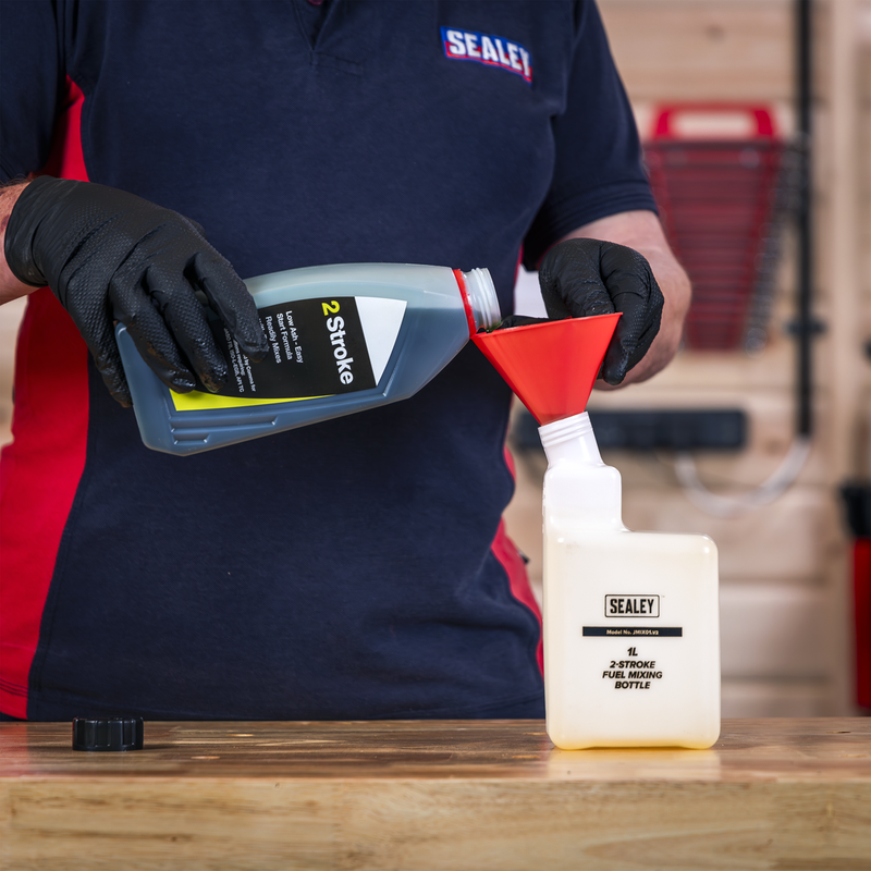 Sealey 1L 2-Stroke Fuel Mixing Bottle - Multiple Ratio Options