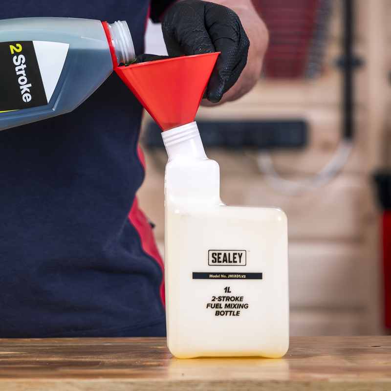 Sealey 1L 2-Stroke Fuel Mixing Bottle - Multiple Ratio Options