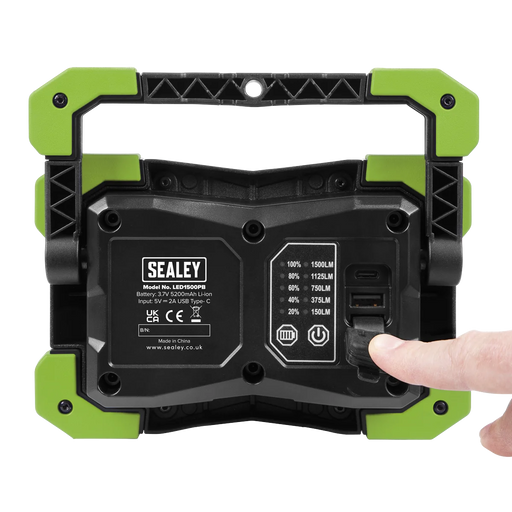 Sealey Portable Floodlight LED1500PB 15W COB Rechargeable