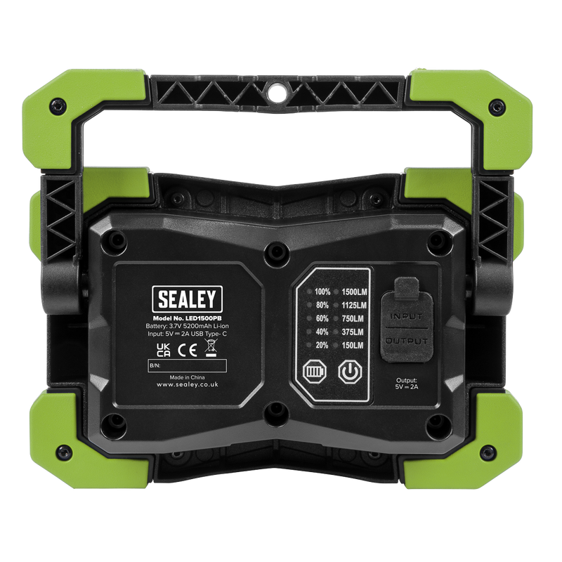 Sealey Portable Floodlight LED1500PB 15W COB Rechargeable