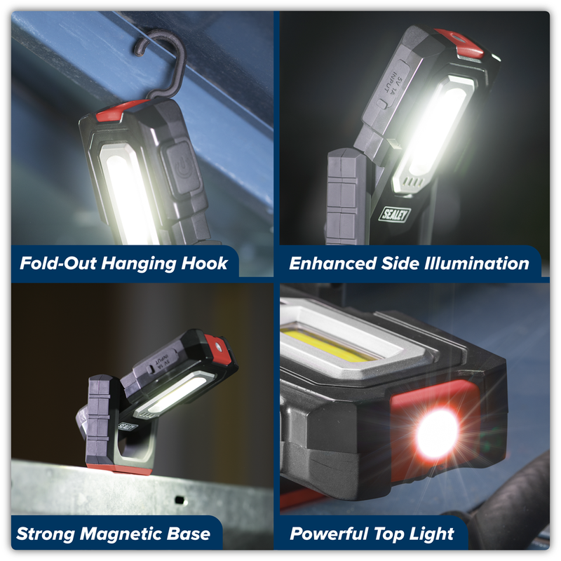 Sealey Wireless Rechargeable Inspection Light 3W COB 1W SMD LED