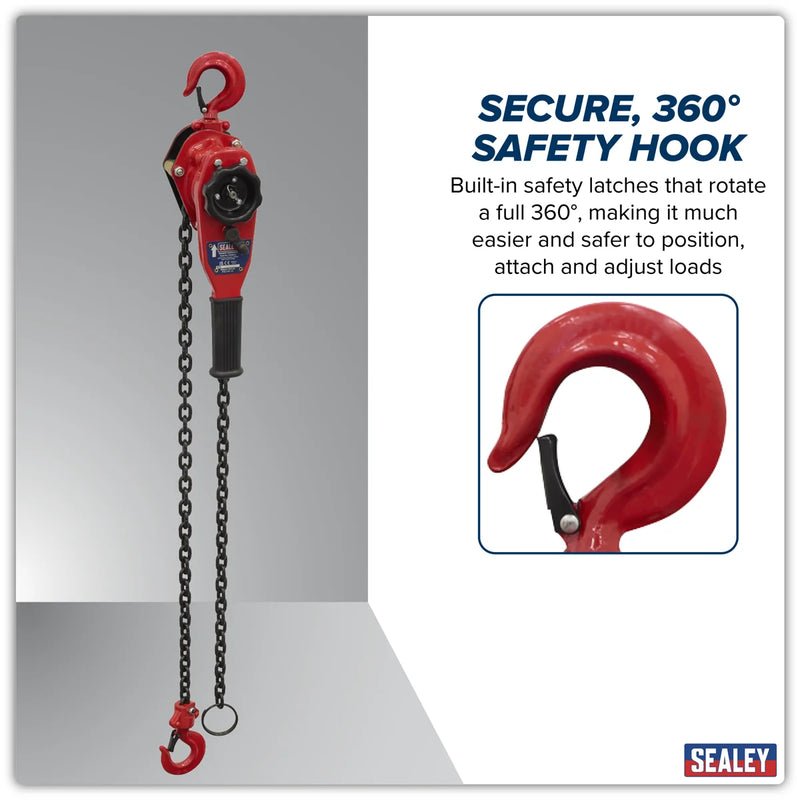 Sealey Lever Hoist Steel 1000kg Model LH1000
