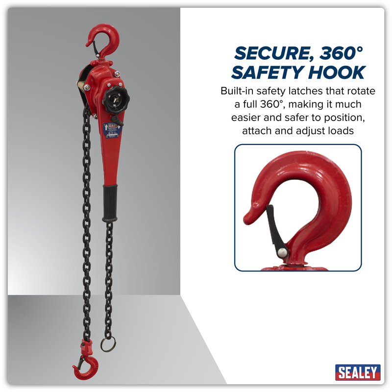 Sealey Lever Hoist Steel 1500kg - Chain Block with 1.5m Chain