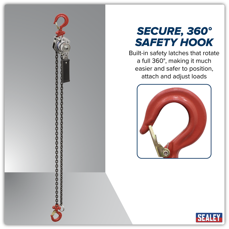 Sealey Mini Lever Hoist 250kg Capacity 1m Chain Length