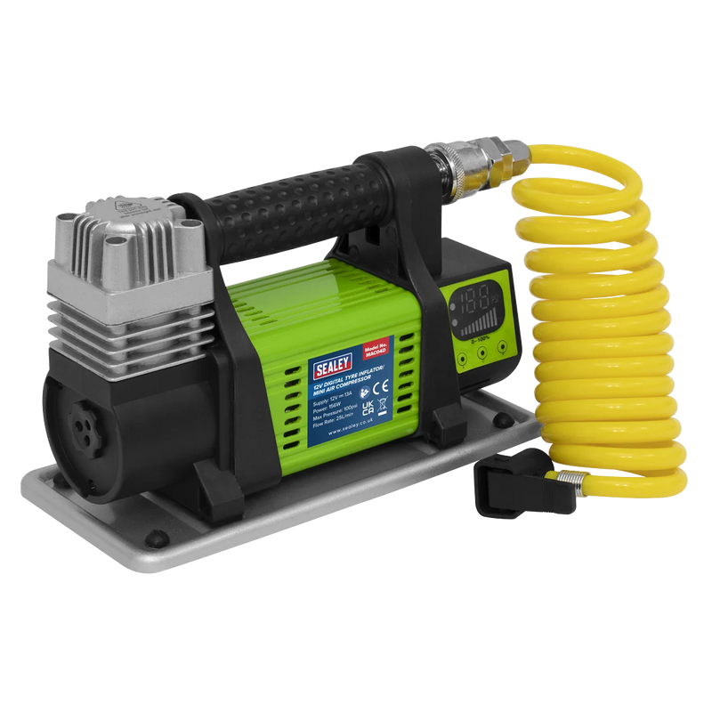 Sealey Digital Tyre Inflator MAC04D 12V 25L/min