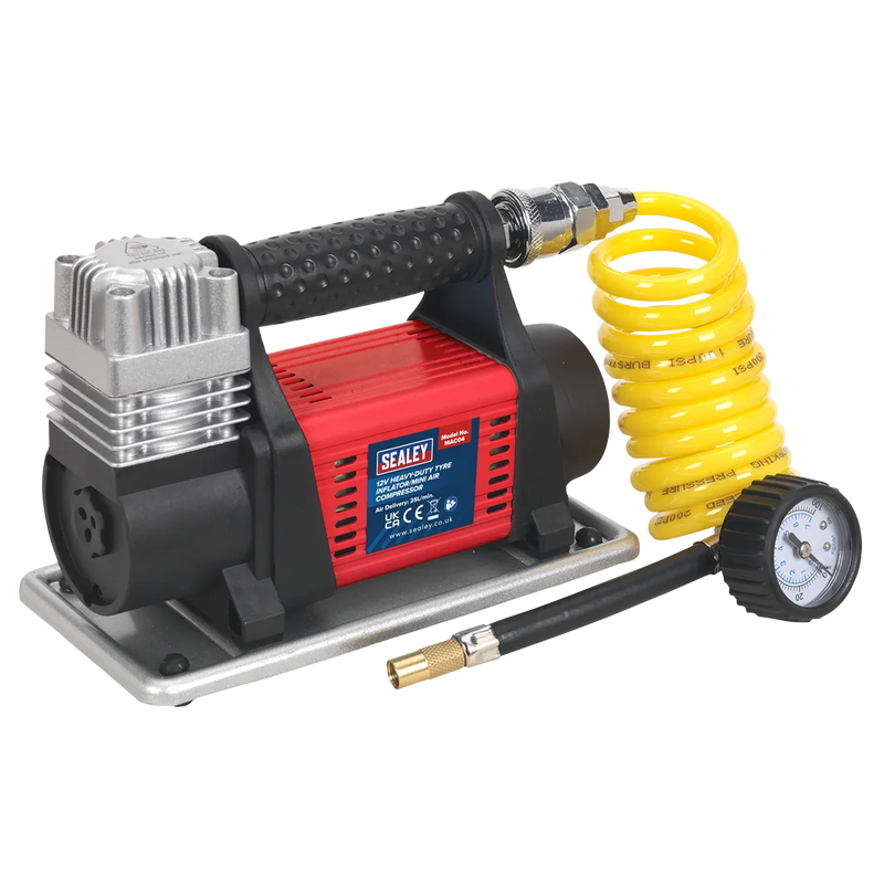 Sealey Heavy-Duty Tyre Inflator/Mini Air Compressor 12V 100psi