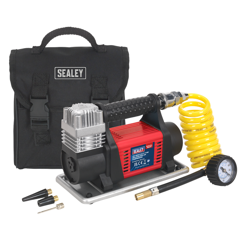 Sealey Heavy-Duty Tyre Inflator/Mini Air Compressor 12V 100psi
