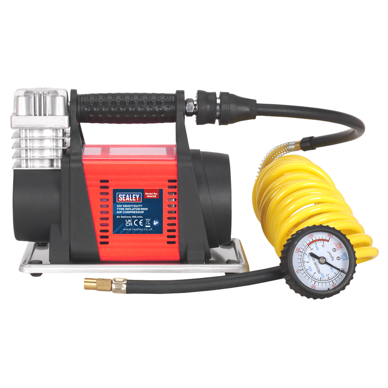 Sealey Heavy-Duty Tyre Inflator MAC05 12V 50L/min