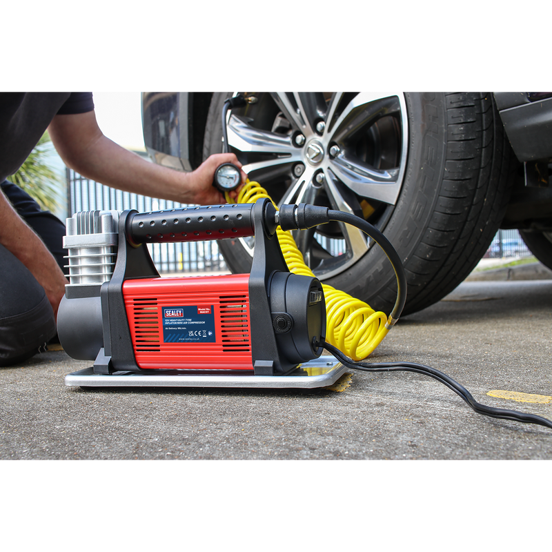 Sealey Heavy-Duty Tyre Inflator MAC07 12V 95L/min