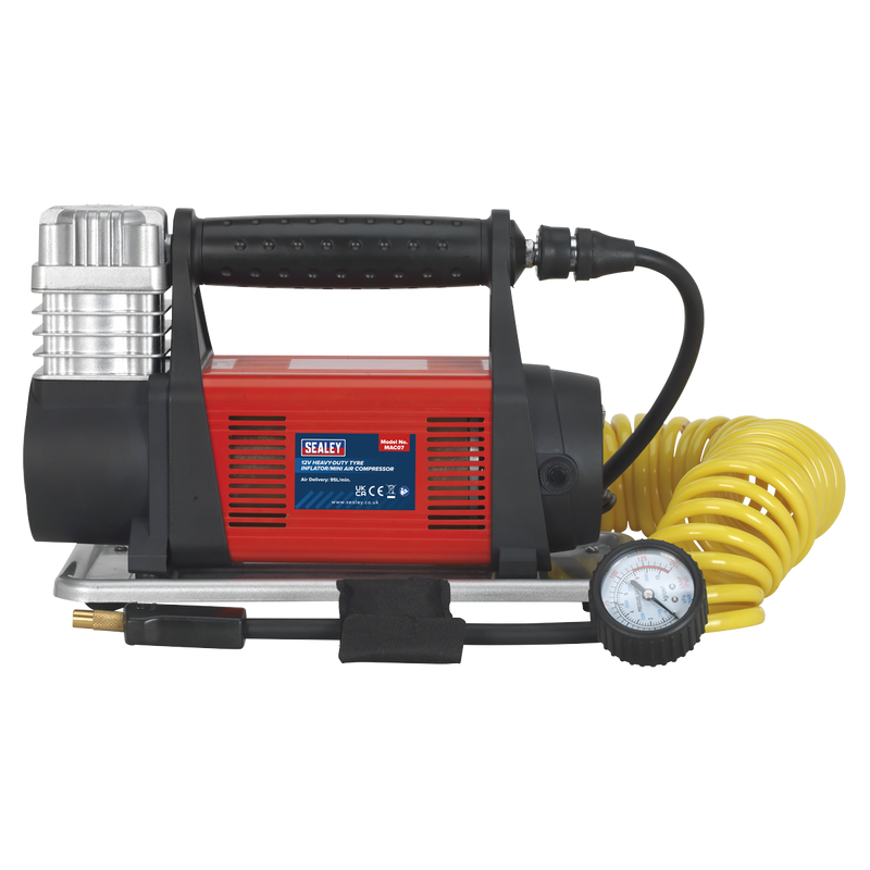 Sealey Heavy-Duty Tyre Inflator MAC07 12V 95L/min