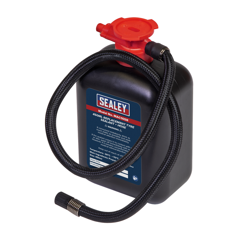 Sealey Replacement Tyre Sealant & Hose 450ml - Model MAC10SR