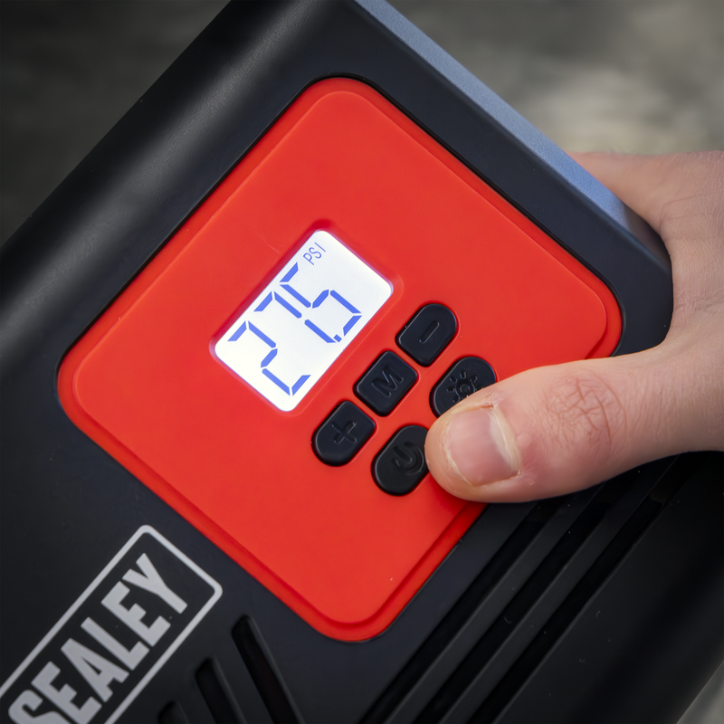 Sealey Tyre Inflator MAC12D 12V with Worklight 120psi